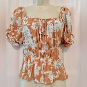Floral Peach Blouse